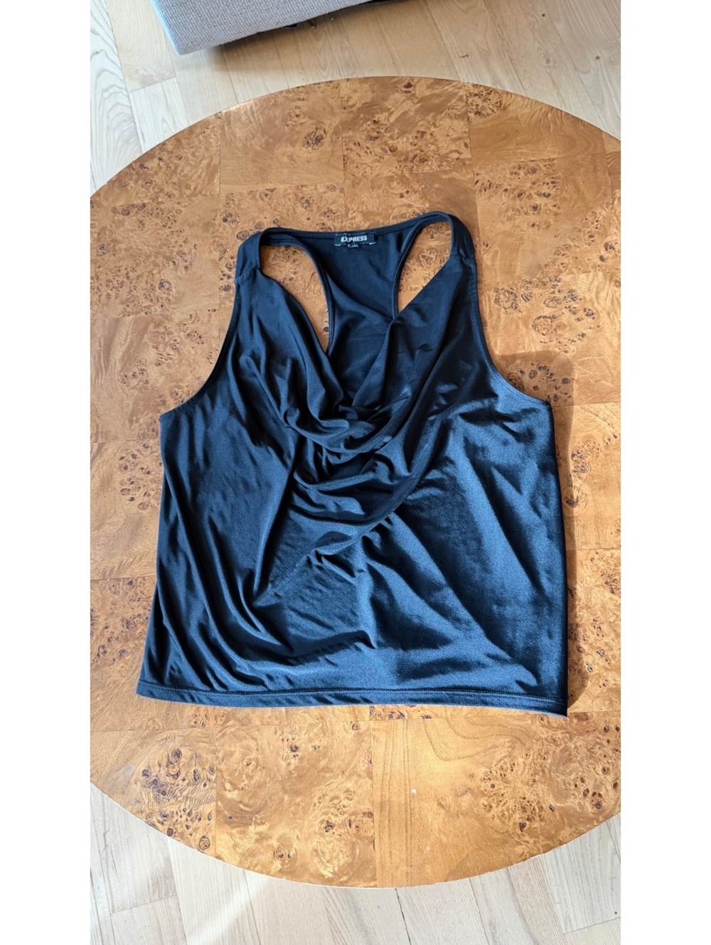 Express Black Racerback Draped Tank Top Medium